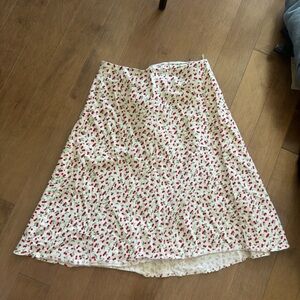 High waisted cherry skirt